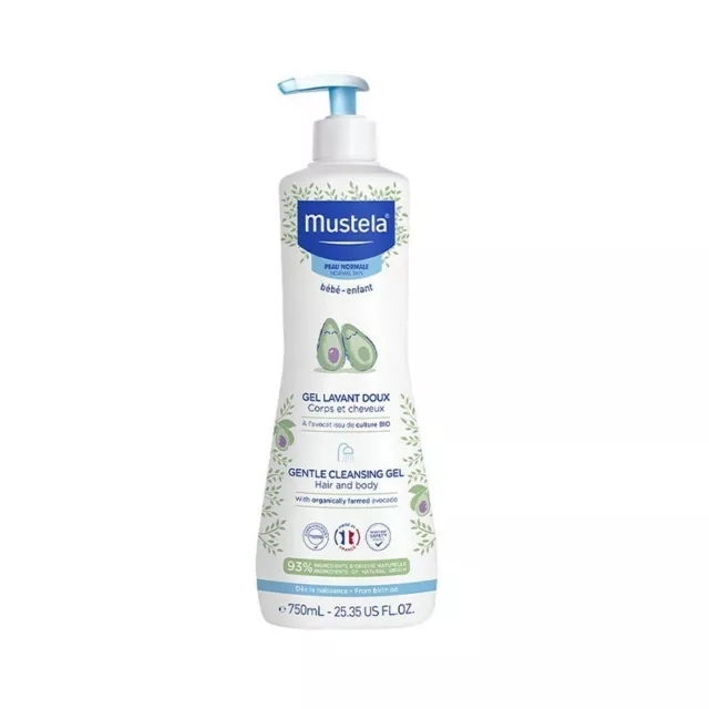 MUSTELA Gel Lavant Deux - Gentle Cleansing Gel for hair and Body 750 Ml