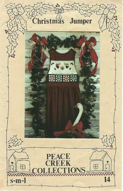 CHRISTMAS JUMPER by Peace Creek Collections Sz S-M-L UNCUT Vintage 80s OOP