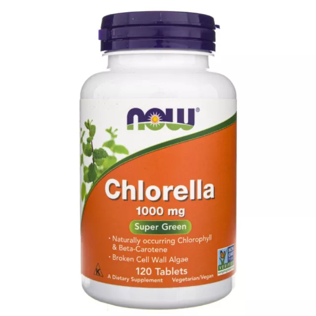 Now Foods Chlorella 1000 mg, 120 comprimés