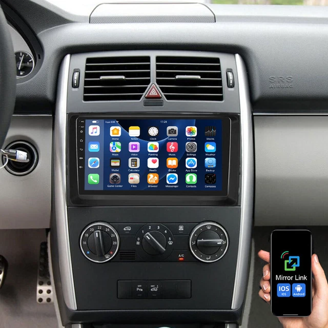 Hodozzy 2G 64G Autoradio Für Mercedes Benz B200 A/B-Klasse W169 W245 Viano Vito W639 Sprinter W906 W209 Mit Carplay Android Auto Wireless, 2 Din 7 Zoll Touchscreen Mit Navi DSP Bluetooth WiFi