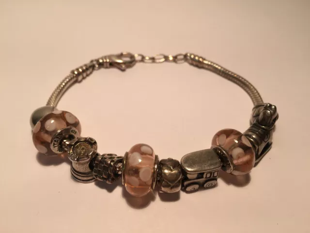 Bracelet NAOREM - Argent Avec Perles de Verre - Silver