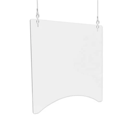 Deflecto PBCHA2424 Hanging Barrier, 23.75" X 23.75", Acrylic, Clear, 2/carton