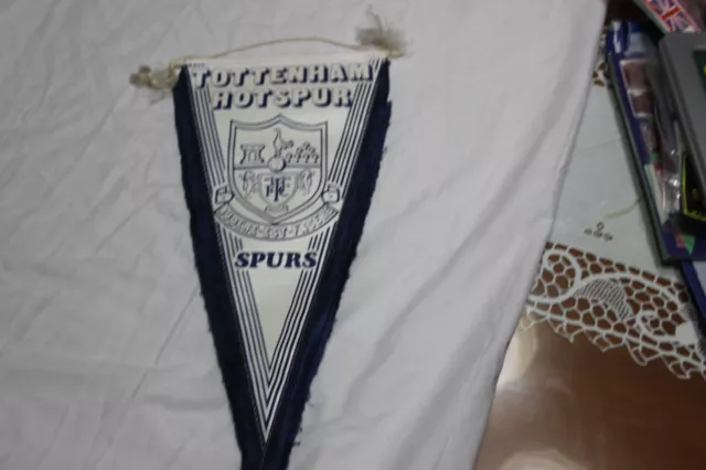 Banderin Grande Antiguo De Plastico Del Equipo Ingles Tottenham Hotspur Spurs
