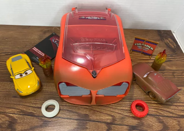 Disney Store Pixar Cars 3 Thunder Hollow Crazy 8 Crashers Launcher Set With Tag