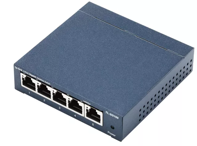 Switch de bureau 5 ports 10/100/1000Mbps - Boîtier métal - TL-SG105 -  Multiprise ethernet