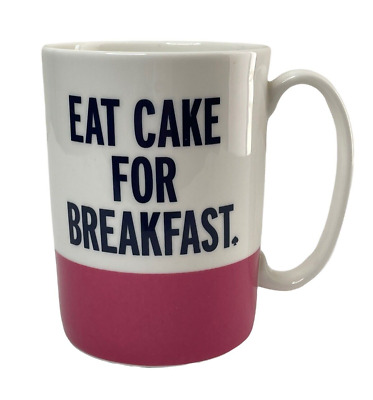 Lenox Kate Spade NY Coffee Tea Mug Cup EAT CAKE FOR BREAKFAST Things We Love NEW
