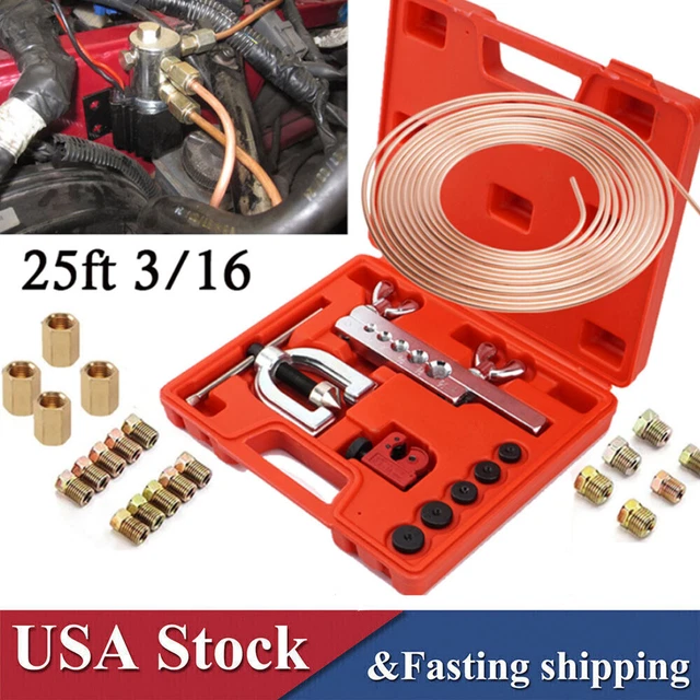 BRAKE LINES REPAIR Kit Copper Pipe Flaring Tool Cutter Bender 3/16