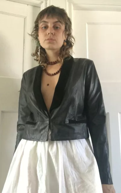 Somerset by Alice Temperley Cropped Leather Jacket