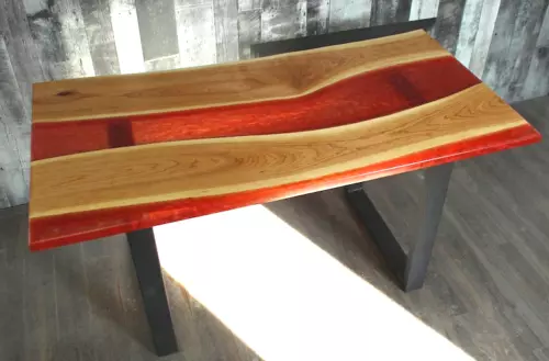 48" x 24" Epoxy Wooden Kitchen Coffee Handmade Table Top Home Office Decor