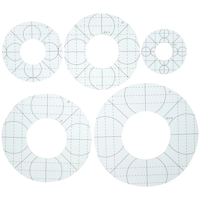 5 PCS CIRCLES Rulers Patchwork Template Quilting £30.79 - PicClick UK