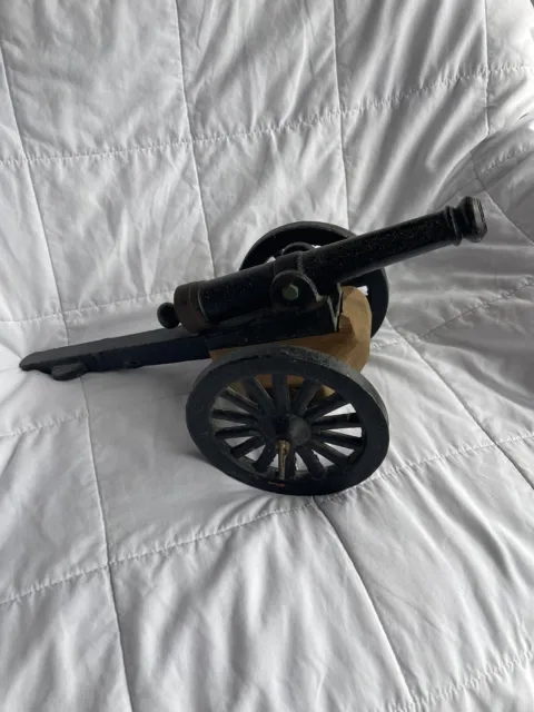 Cannon Cast Iron Heavy Artillery Cannon 17” Long Over 10 Pounds VTG