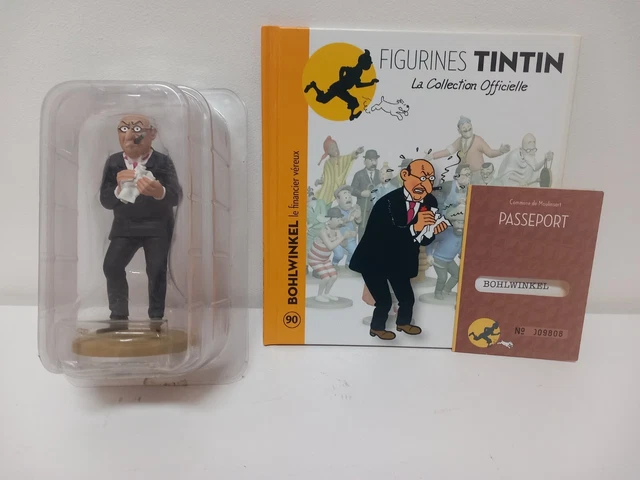 TINTIN FIGURINE OFFICIELLE 36 LASZLO CARREIDAS + LIVRE NEUF SOUS