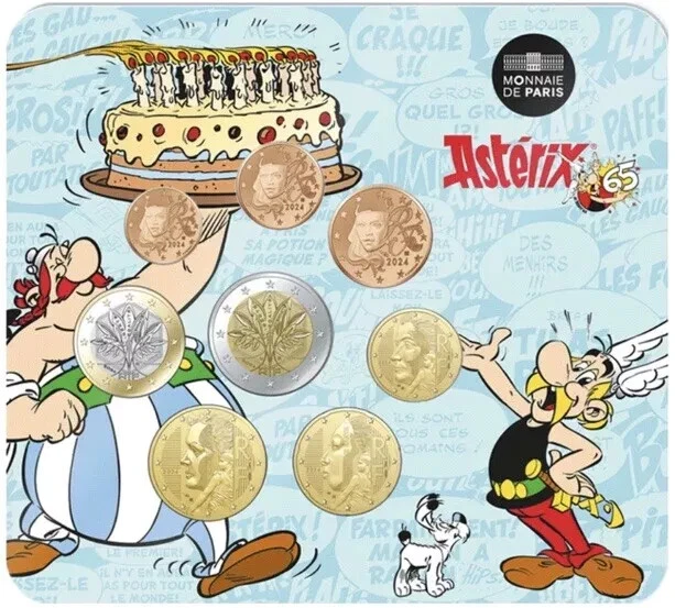 MINISET ASTÉRIX EUROS BU France 2024 - Astérix 65e Anniversaire Monnaie ...