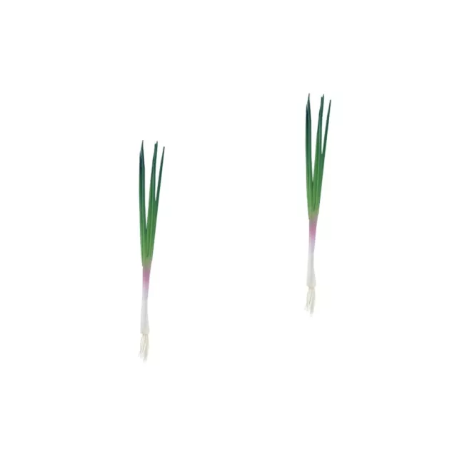 2 piezas modelo simulado de cebolla de primavera cebollas de primavera falsas realistas