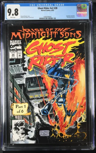 GHOST RIDER v2 #28 CGC 9.8 1st cameo appearance of the Midnight Sons Marvel 1992