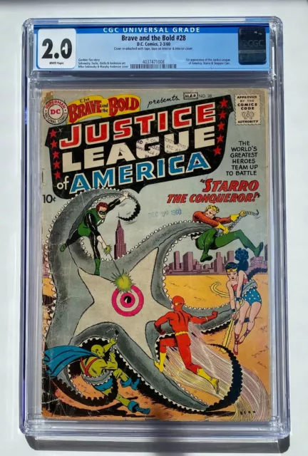 Brave and the Bold #28 • 1st Justice League • 1960 DC Comics • CGC 2.0 White