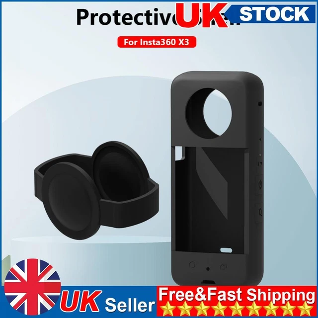Soft Waterproof Panoramic Action Camera Protective Cover for Insta360 X3 (Black)