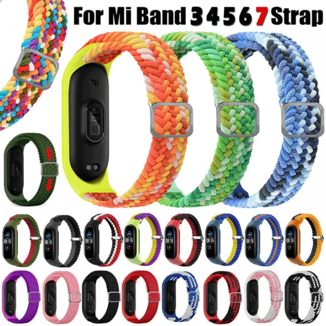 For Xiaomi Mi Band 7 6 5 4 3 Braided Nylon Fabric Strap Band Watch Replacement