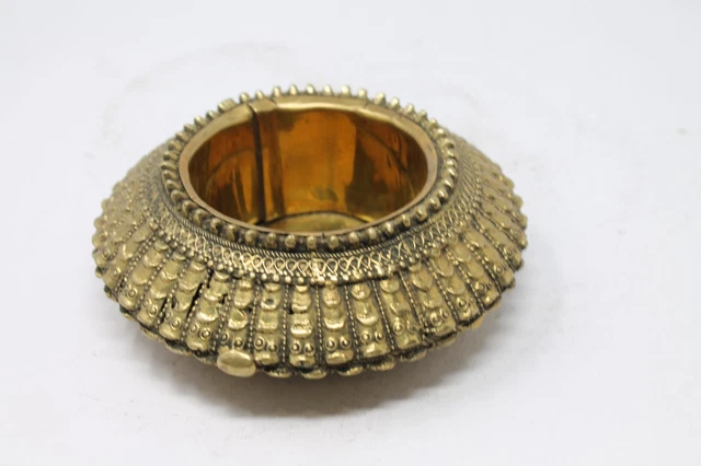 Vintage Origianl Brass Silver Plated Bracelet / Change Bowl / Ashtray NH6821