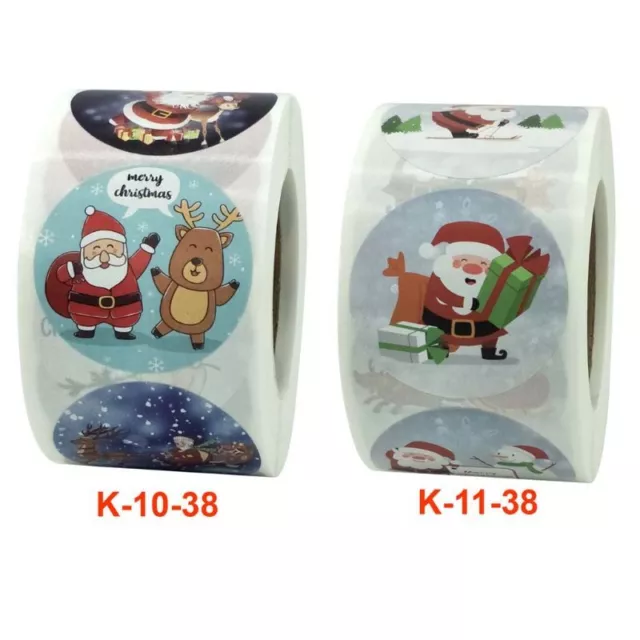 500Pcs Sealing Labels Christmas Wrap Stickers for Christmas Party Favor