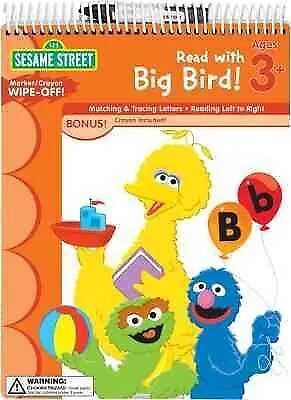 Sesame Read With Big Bird! Wipe Off Spiral, Hardcover by Learning Horizons, L...