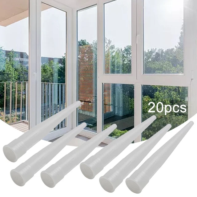 Comodo ugello calafata in plastica per applicazione precisa del sigillante 20 pz