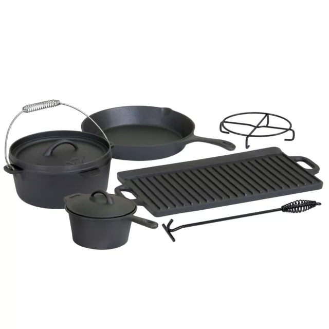BBQ-Toro 6-teiliges Dutch Oven Set mit viel Zubehör * B-Ware*