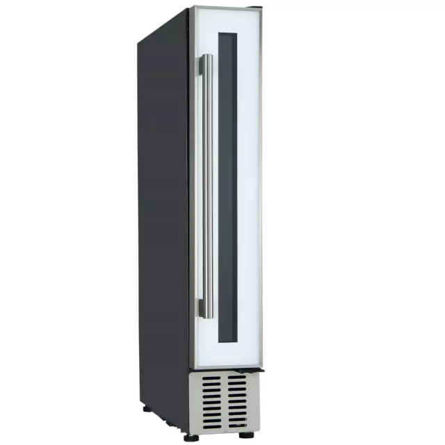 Cookology CWC150WH 15cm Wine Cooler in White Glass, 7 Bottle Cabinet