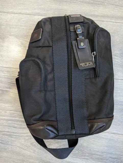 Tumi Bravo Alpha Monterey Sling Body Bag Used Black Brown
