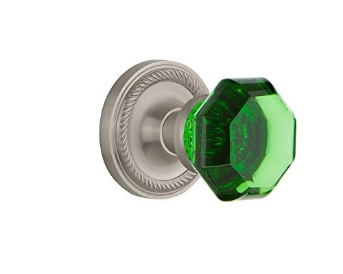 Nostalgic Warehouse 725038 Rope Rosette Privacy Waldorf Emerald Door Knob in ...
