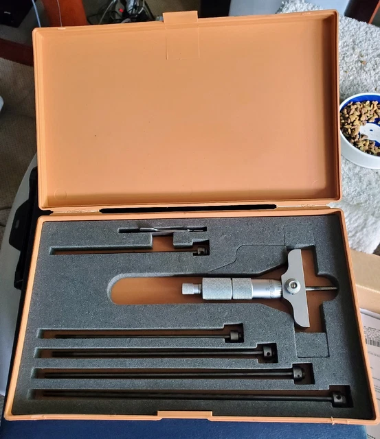 Mitutoyo Depth Micrometer .001” 0-4” Range. Complete.