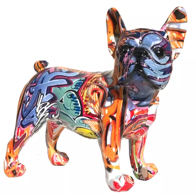 Graffiti Art French Bulldog figurine coloured ornament Frenchie Dog lover gift