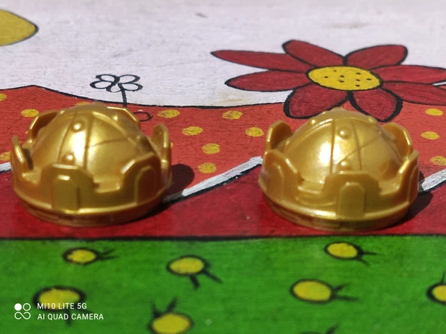 Playmobil - 3 Mallas Doradas (perruques) Pour Chevaliers Médiévaux - Occasion