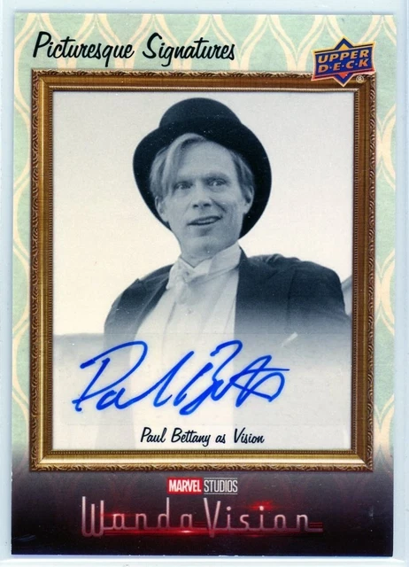 2022 Upper Deck Marvel Wandavision Paul Bettany Picturesque Signatures Auto (MW)