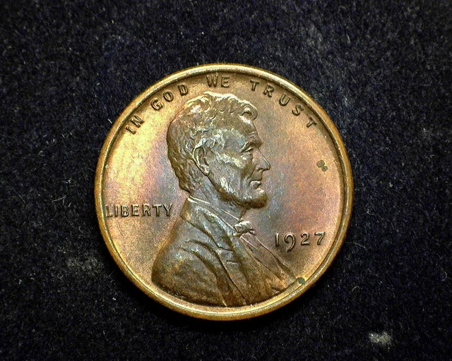 HS&C: 1927 Lincoln Wheat Penny/Cent BU Red/Brown Choice - US Coin