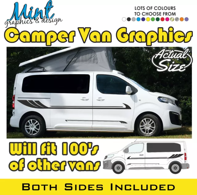 SWB VAUXHALL VIVARO Camper MOTORHOME Stripes Decals Stickers Van Graphics  176