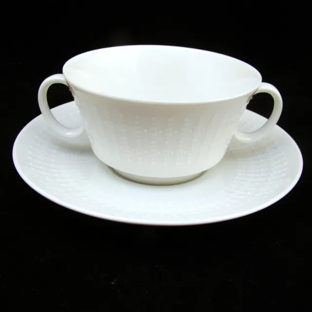 Hutschenreuther Lorenz Étude Crème Soupe Tasse / Bol & Soucoupe Ensemble