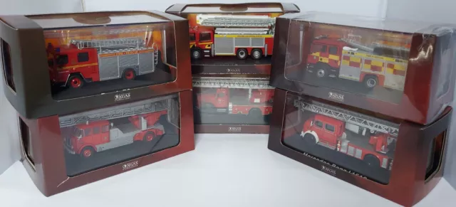 Diecast Rare Fire Engines Joblot x6 atlas editions