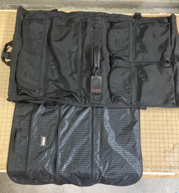 TUMI Ballistic Black Alpha 232D3Bi-fold Garment Luggage Missing Shoulder Strap