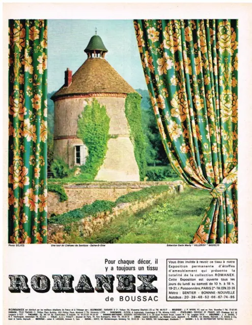 PUBLICITE ADVERTISING 0105  1964  Les tissus ROMANEX de BOUSSAC