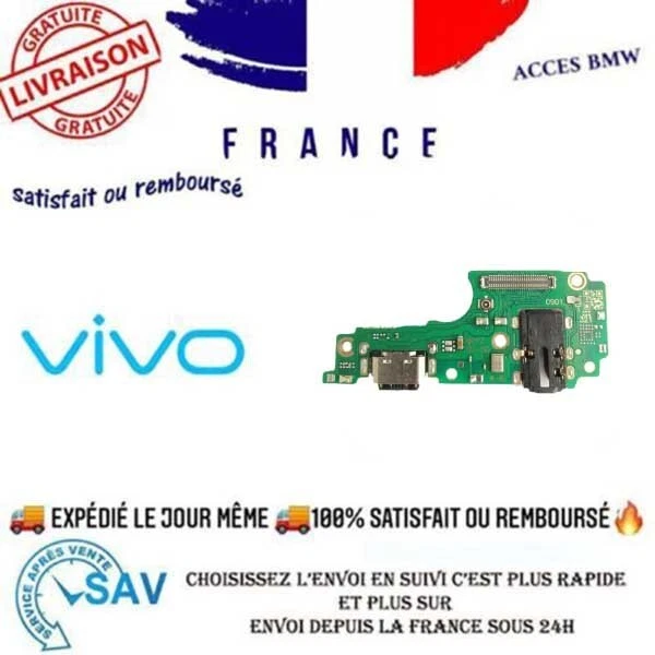 Connecteur Charge Jack Connecteur De Charge Jack Micro Pour Vivo Y76 5G - Pi&egrave;ce De Rechange - Noir - Neuf Jack Audio Vivo Y76