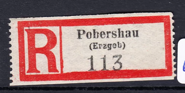 63903) Dt Reich, Reco-Zettel Pobershau (Erzgeb)