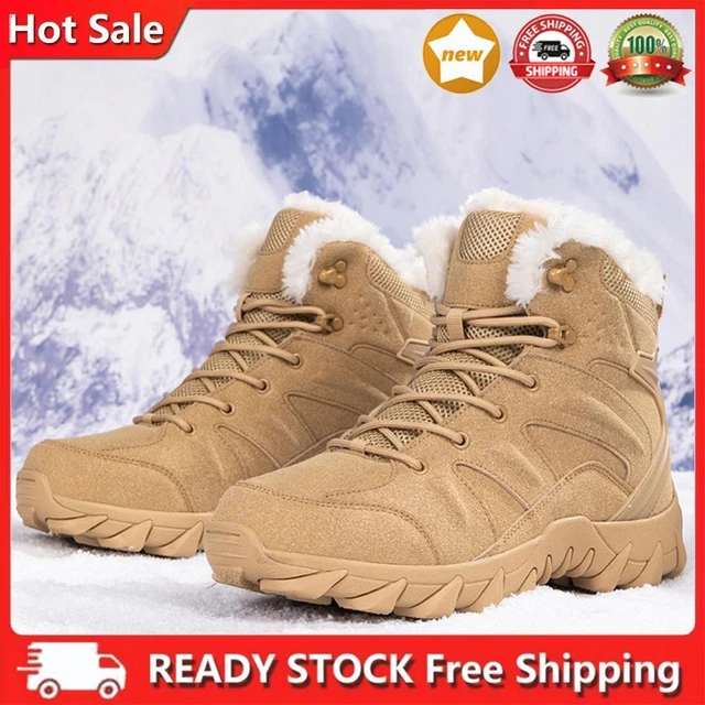 Cozy Plush Lined Lace-Up Platform Winter Boots