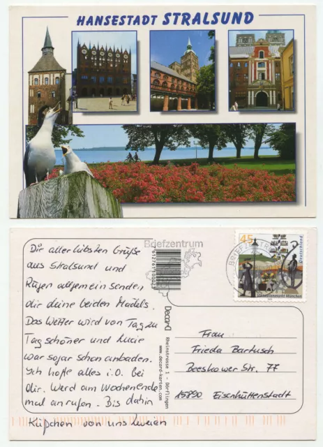 14239 - Hanseatic city of Stralsund - postcard, run 28.7.2000