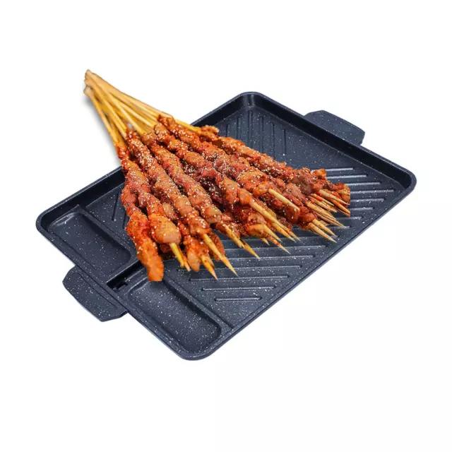 Aluminum Alloy Barbecue Grill Pan Multipurpose Griddle Grill Plate Grilling