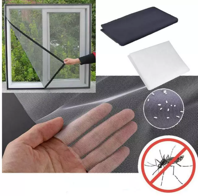 Moustiquaire 150 cm x 130 cm - avec protection contre le pollen & fixation  magnétique pour fenêtre