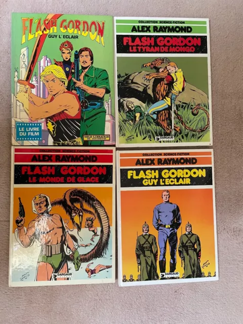 Lot De 3 Bd De Flash Gordon Par Alex Raymond + Le Livre Du Film, Années 80