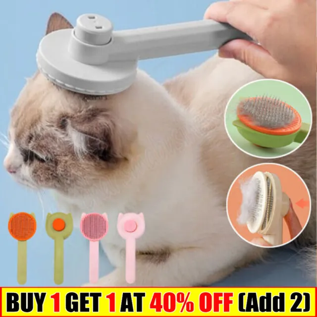 Pet Dog Cat Brush Grooming Self Cleaning Slicker Brush Massage.Hair Comb.Cleaner
