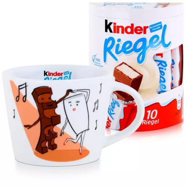 Kinder Riegel Sammel-Tasse Art Edition "Tanzen" & 10 Kinder Riegel je 21g