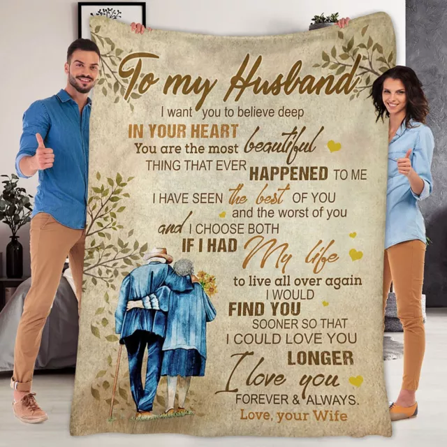 To My Husband Blanket Flannel Warm And Comfortable Decoration Blankets For Adult